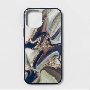 iPhone 12/iPhone 12 APPLE Pro Case. heyday Elegant navy blue marble design,New!